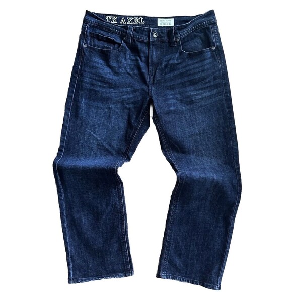 Y2K TK Axel Dark Wash Embroidered Jeans - Picture 1 of 5
